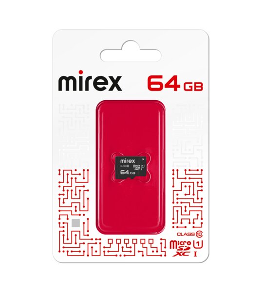 Карта памяти Micro SD 64Gb Mirex class 10 UHS-I U1