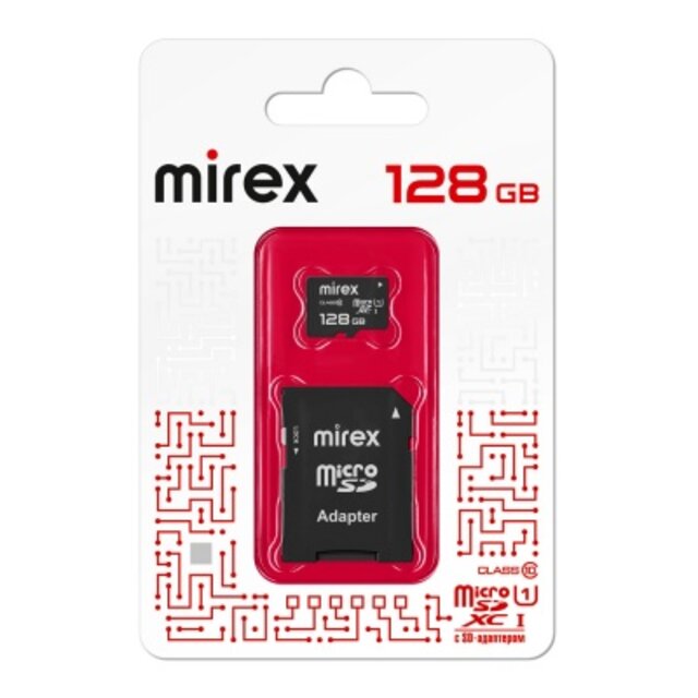 Карта памяти Micro SD 128Gb Mirex UHS-I 1.0 class 10