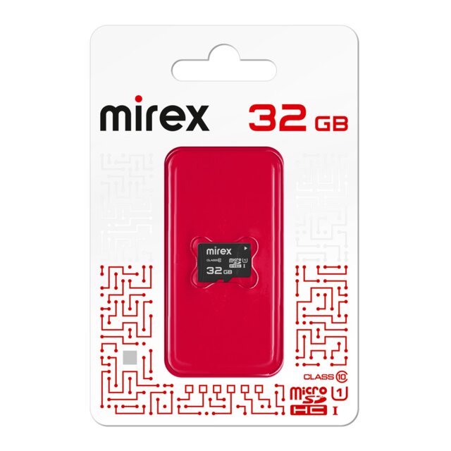Карта памяти Micro SD 32Gb Mirex class 10 UHS-I U1